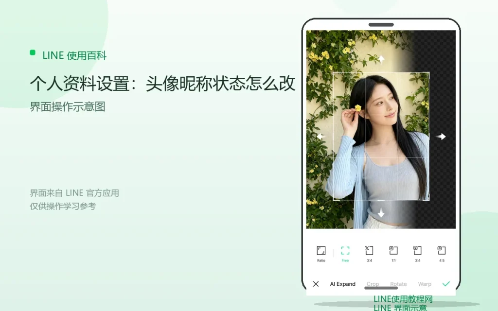 LINE个人资料设置：头像昵称状态怎么改配图