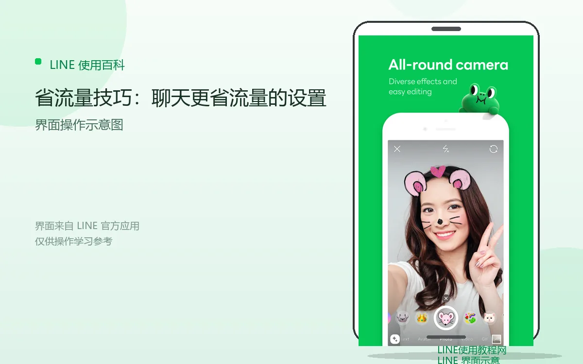 省流量技巧:聊天更省流量的设置界面示意图
