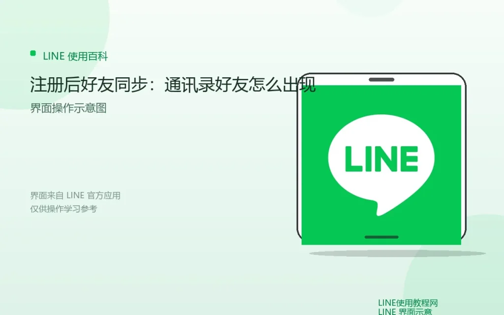 LINE注册后好友同步：通讯录好友怎么出现配图